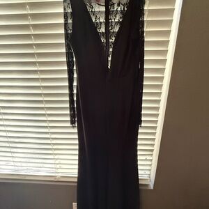 Lulu's Black Lace Long Sleeve Dress